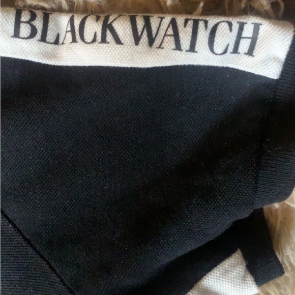 Polo Ralph Lauren Blackwatch #3 Crested Black Yellow short sleeve polo team - Picture 3 of 5